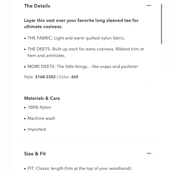 Aerie Offline Puffer Vest in Jupiter Brown , Medium - Picture 6 of 11